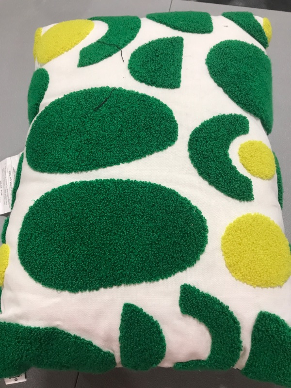 Photo 2 of 14"x20" Avocado and Striped Lumbar Decorative Pillow Green - Tabitha Brown for Target
