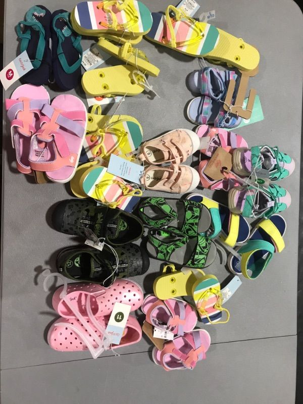 Photo 1 of  LOT - TODDLERS SHOES VARIOUS SIZES AND STYLES  