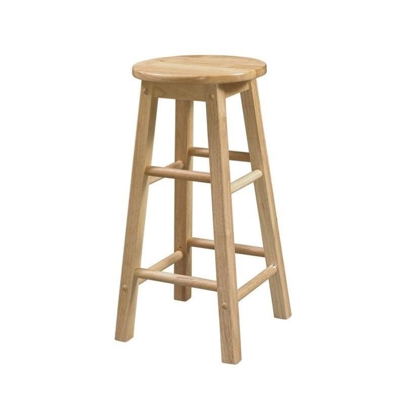 Photo 1 of 24 Counter Stool W/ Round Seat - Linon 98100NAT-01-KD
