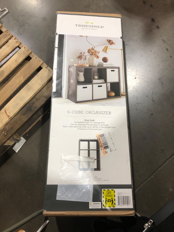 Photo 1 of 13" 6 Cube Organizer Shelf - Threshold