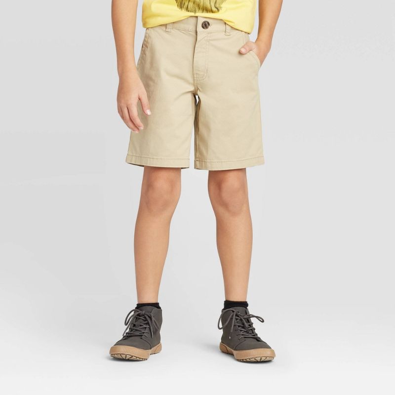 Photo 1 of Boys' Stretch Flat Front Chino Shorts - Cat & Jack SIZE 6