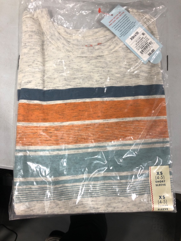 Photo 1 of Boys' Chest Striped Short Sleeve T-Shirt - Cat & Jack XSMALL