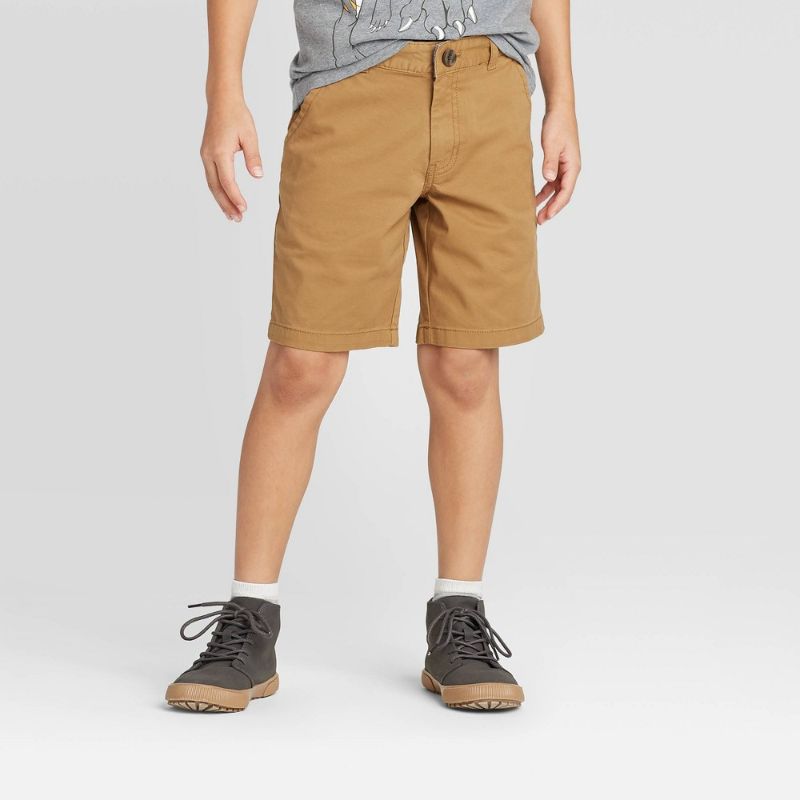 Photo 1 of Boys' Stretch Flat Front Chino Shorts - Cat & Jack size 8