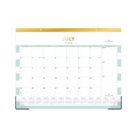 Photo 1 of 2022-23 Academic Desk Pad Calendar 22"x17" Rugby Stripe Mint - Day Designer
