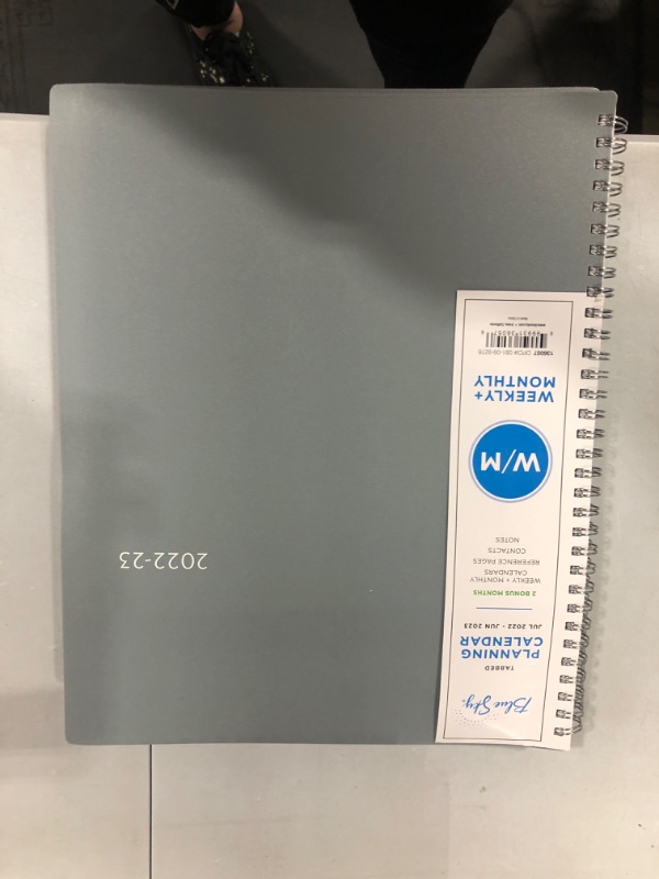 Photo 2 of 2022-23 Academic Planner Weekly/Monthly 8.5"x11" Solid Slate - Blue Sky
