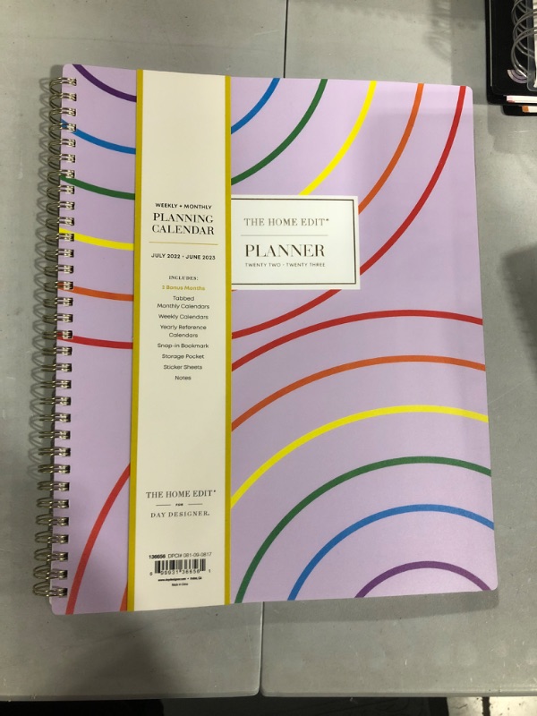 Photo 2 of 2022-23 Academic Planner Weekly/Monthly 5"x8" Double Rainbow - The Home Edit for Day Designer

