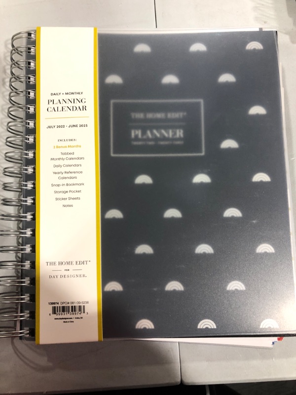 Photo 2 of 2022-23 Academic Planner Weekly/Monthly 8.5"x11" Rainbow Charm Black - The Home Edit for Day Designer
