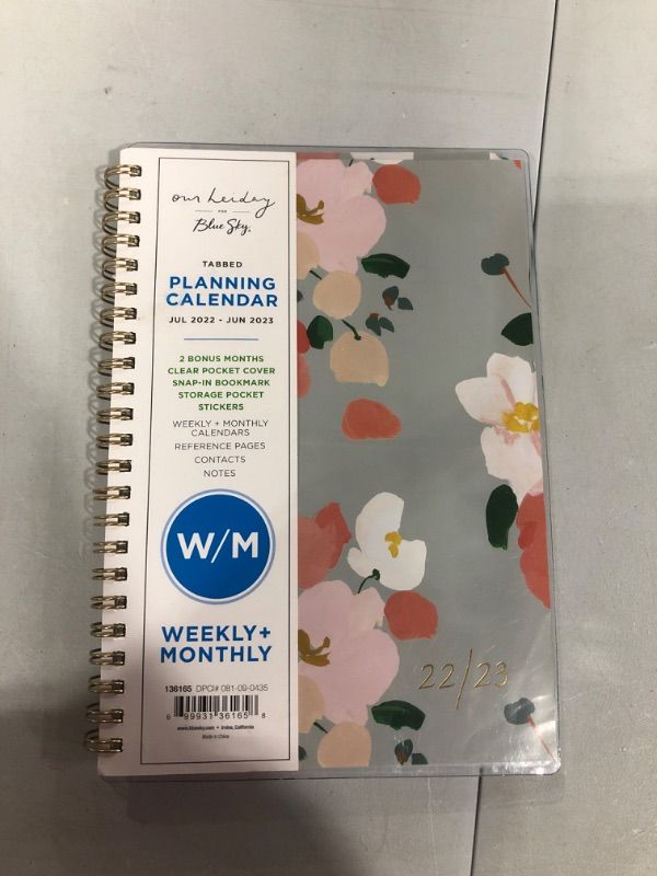 Photo 1 of 2022-23 Academic Planner Weekly/Monthly  - Blue Sky
