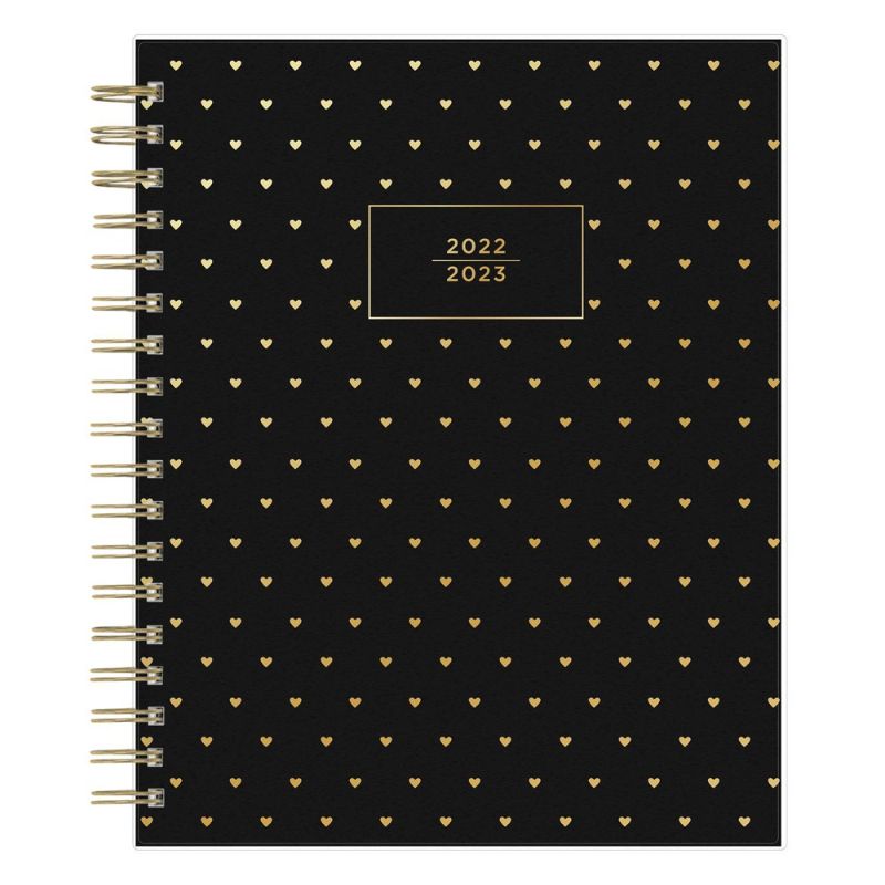 Photo 1 of 2022-23 Academic Planner Daily/Monthly Frosted Assistant 8"x10" Sweetheart Black - Ashley G. for Blue Sky
