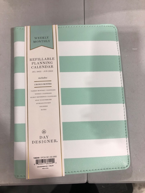 Photo 3 of 2022-23 Academic Planner Weekly/Monthly Refillable 5"x8" Rugby Stripe - Day Designer

