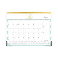 Photo 1 of 2022-23 Academic Desk Pad Calendar 22"x17" Rugby Stripe Mint - Day Designer


