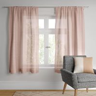 Photo 1 of 2 pc Sheer Richter Clipped Window Curtain Panel - Project 62 BLUSH COLOR 54"W x 84"L




