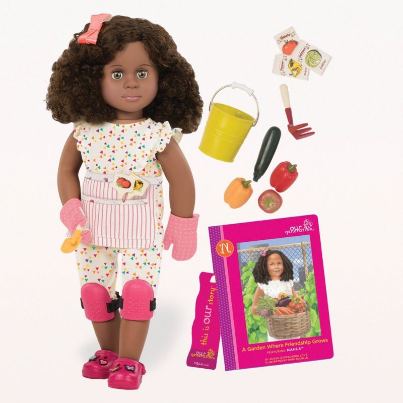 Photo 1 of Our Generation Nahla with Storybook & Accessories 18" Posable Gardening Doll


