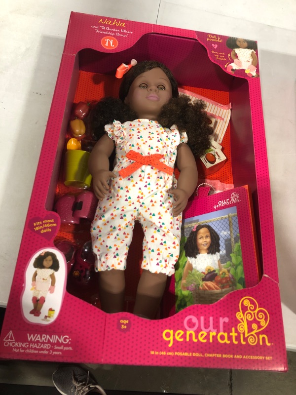 Photo 2 of Our Generation Nahla with Storybook & Accessories 18" Posable Gardening Doll


