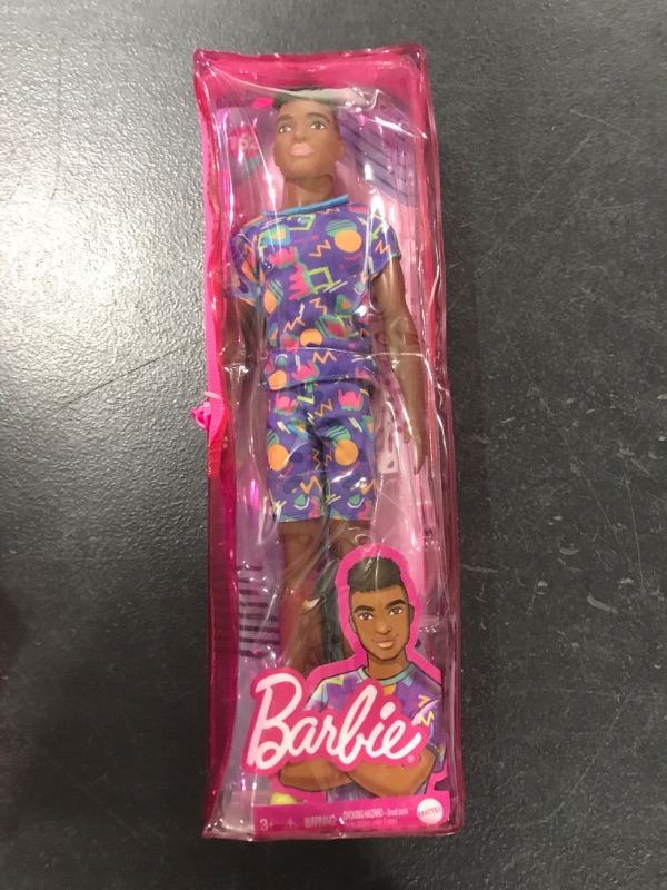 Photo 2 of Barbie Ken Fashionista Doll - Purple All-Over Print Shirt  Shorts