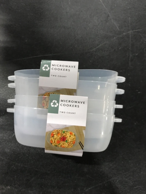 Photo 2 of [4 Pack] Microwave Cookers [Clear Plastic]