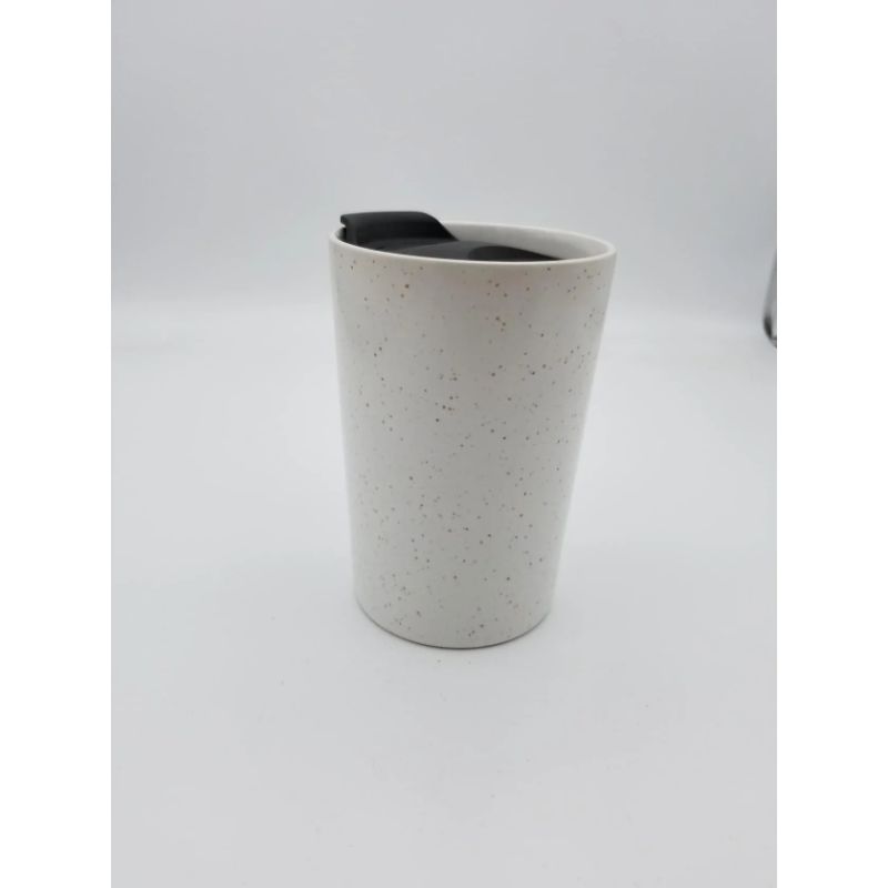 Photo 3 of [2 Pack] Ceramic Travel Mug- Pink & Black
