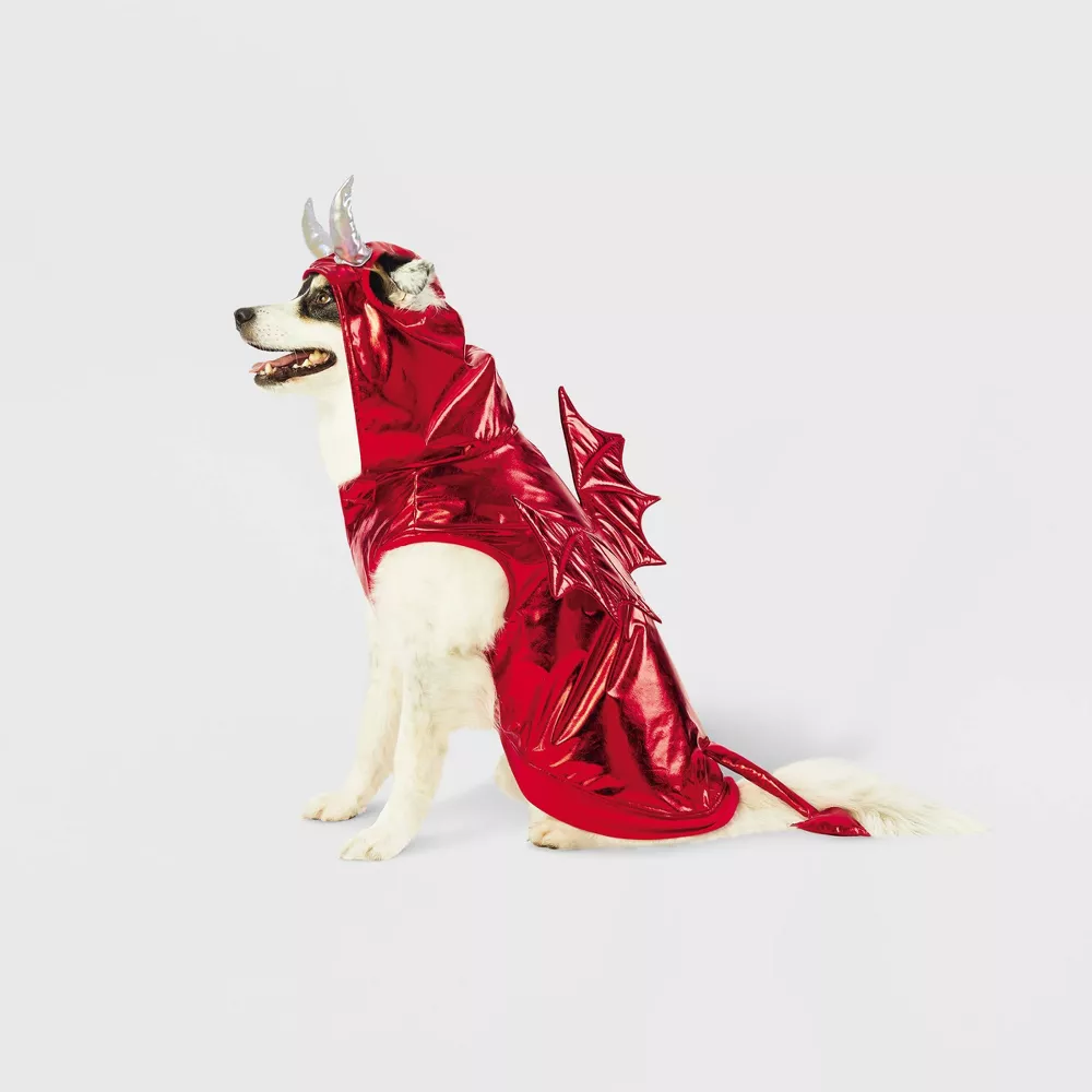 Photo 1 of [Size M] Red Metallic Devil Dog and Cat Hoodie Costume - Hyde & EEK! Boutique™