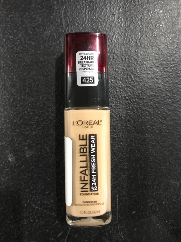 Photo 2 of L'Oreal Paris Infallible 24 Hour Fresh Wear Foundation, Lightweight, Linen - 1 Fl Oz
