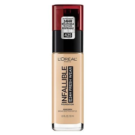 Photo 1 of L'Oreal Paris Infallible 24 Hour Fresh Wear Foundation, Lightweight, Linen - 1 Fl Oz
