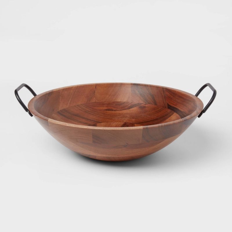 Photo 1 of 123oz Wood Serving Bowl Black - Threshold™ **looks a little uneven**

