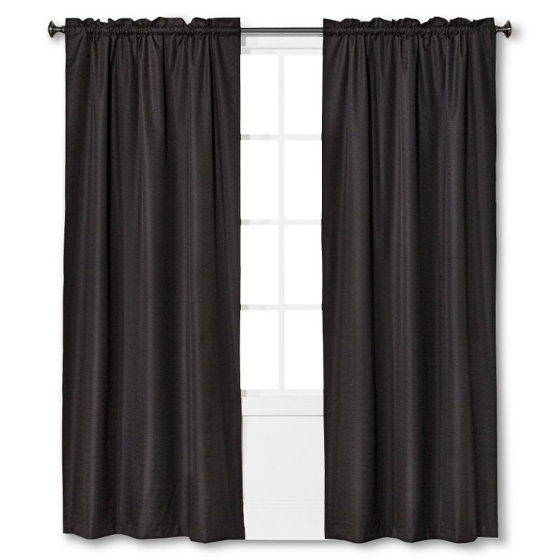 Photo 1 of 1pc Blackout Braxton Thermaback Window Curtain Panel - Eclipse

