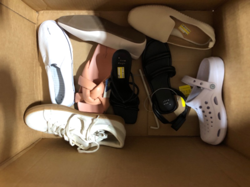 Photo 1 of BOX LOT SINGLE SHOES ONLY variety of sizes(used,new ,opened)