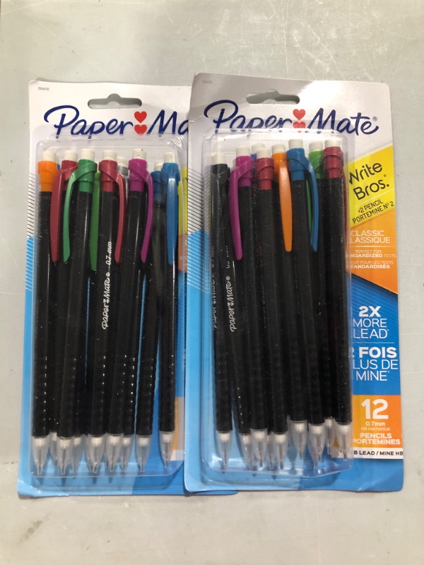 Photo 1 of 2 -Paper Mate Write Bros. Classic Mechanical Pencils #2 Lead - 0.7 mm Lead Diameter - 12 / Dozen
