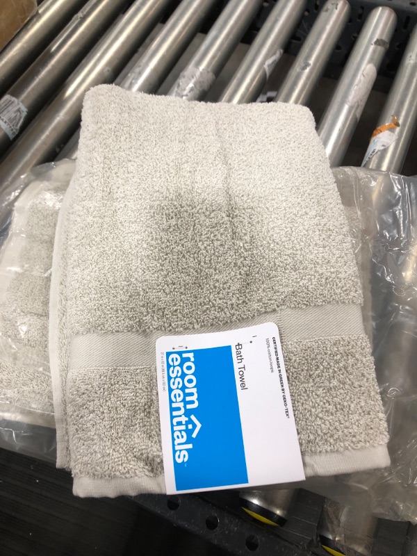 Photo 2 of 3 pack of Bath Towel Gray Sand - Room Essentials