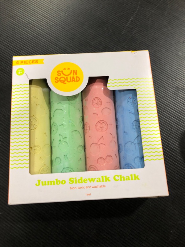 Photo 2 of 4pc Jumbo Sidewalk Chalk - Sun Squad