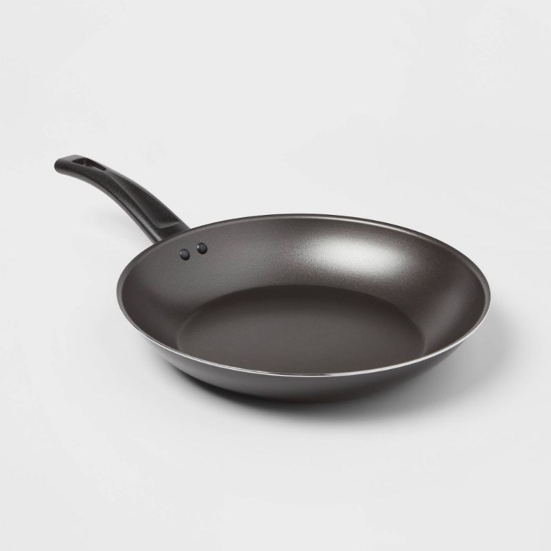 Photo 1 of 11" Aluminum Nonstick Fry Pan Black - Room Essentials™