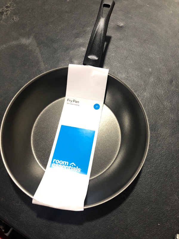 Photo 2 of 11" Aluminum Nonstick Fry Pan Black - Room Essentials™