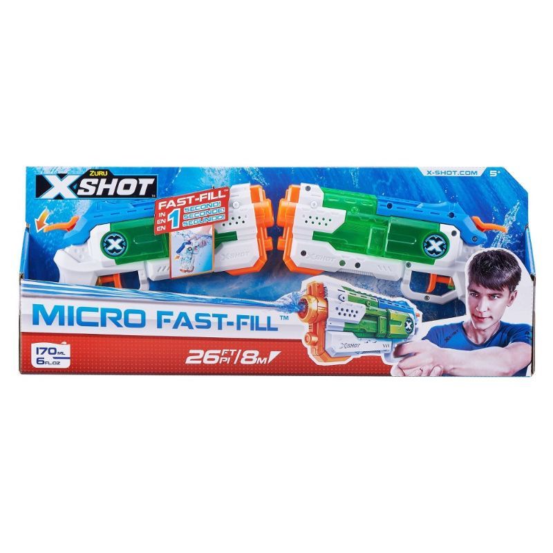 Photo 1 of X-Shot Water Fast-Fill Micro Water Blaster by Zuru, Set of 2 - Multi