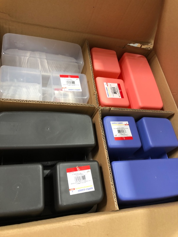 Photo 1 of 24pck supply caddy various colors 