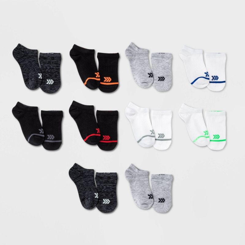 Photo 1 of 2 pack - Kids' 10pcs No Show Athletic Solid Socks - All in Otion™ Colors Ay Vary
