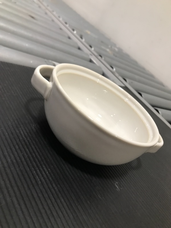 Photo 2 of 13oz Porcelain Woodbridge Soup Bowl with Handles White - Threshold™
