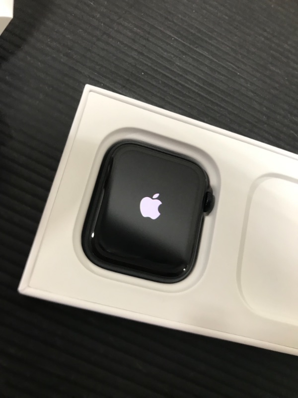 Photo 1 of Apple Watch SE (2nd Gen) [GPS 44mm] Smart Watch W/Midnight Aluminum Case & Midnight Sport Band - M/L. Fitness & Sleep Tracker, Crash Detection, Heart
