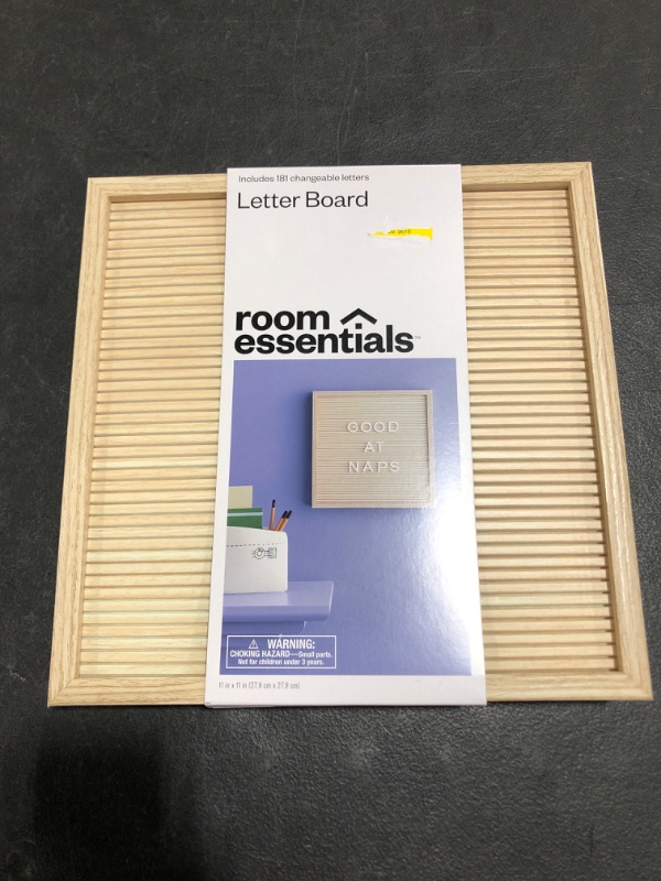 Photo 2 of 11" X 11" Plastic Slat Letterboard - Room Essentials™
