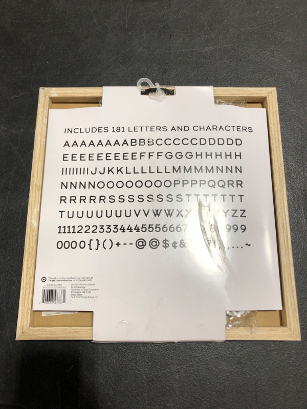Photo 3 of 11" X 11" Plastic Slat Letterboard - Room Essentials™
