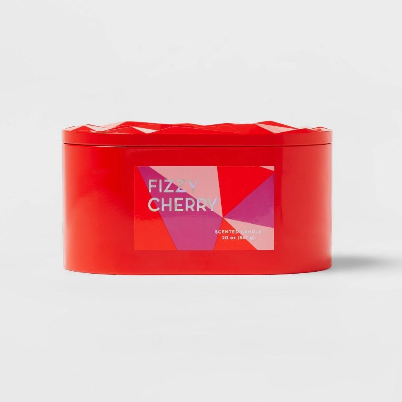 Photo 1 of 22oz Ombre Tin Candle Fizzy Cherry Red - Opalhouse™
