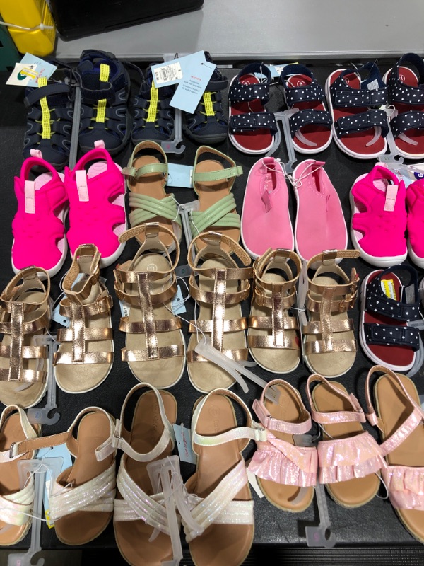 Photo 1 of LOT OF ASSORTED TODDLER & YOUTH SANDALS AND FOOTWEAR. SIZES VARY. 