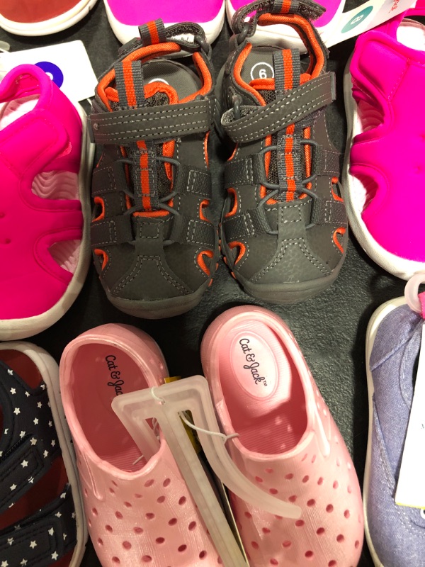 Photo 4 of LOT OF ASSORTED TODDLER & YOUTH SANDALS AND FOOTWEAR. SIZES VARY. 