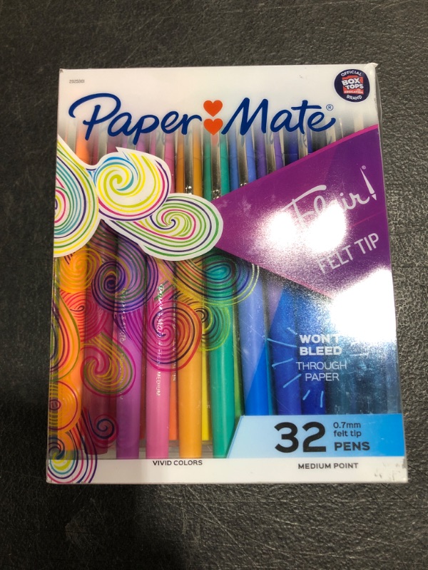 Photo 2 of Paper Mate Flair 32pk Felt Pens 0.7mm Medium Tip Multicolored
