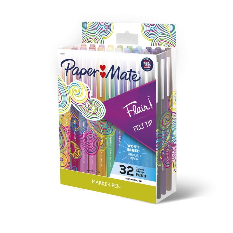 Photo 1 of Paper Mate Flair 32pk Felt Pens 0.7mm Medium Tip Multicolored
