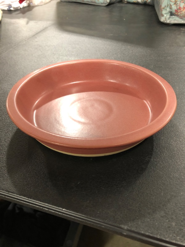 Photo 2 of 10" Stoneware Pie Dish Brown - Threshold™

