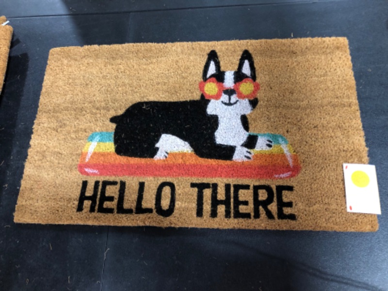 Photo 2 of 18x30 Hello Summer Dog Doormat Natural - Threshold