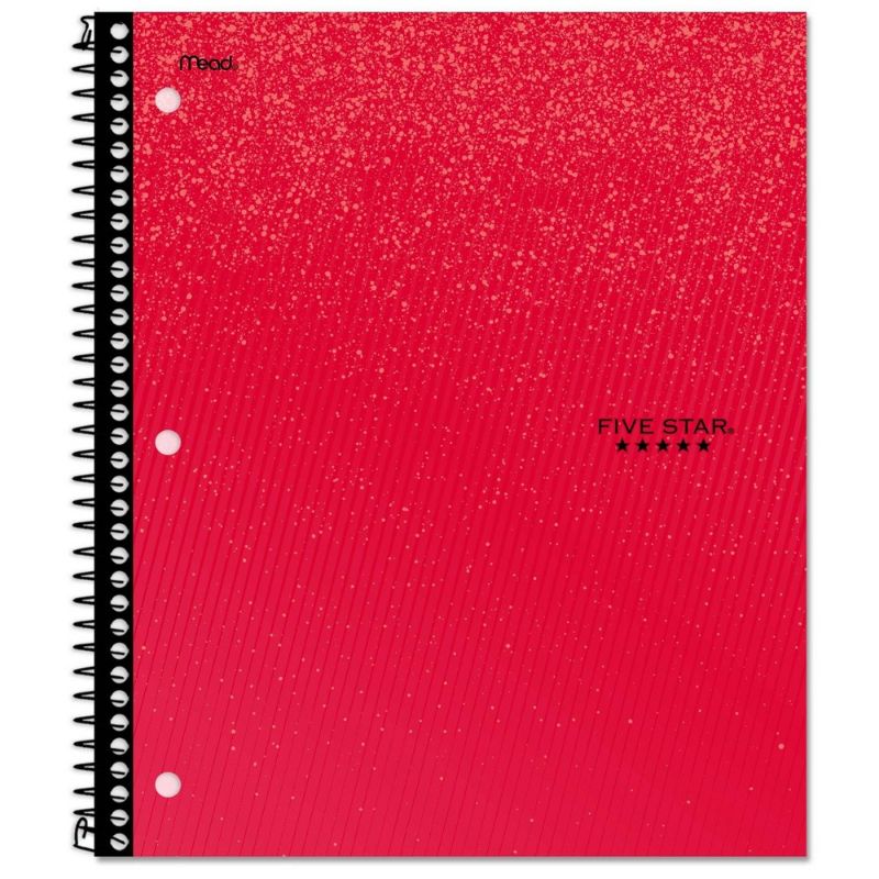 Photo 1 of 4 pack of Five Star 1 Subject Wide Ruled Spiral Notebook
Colors vary