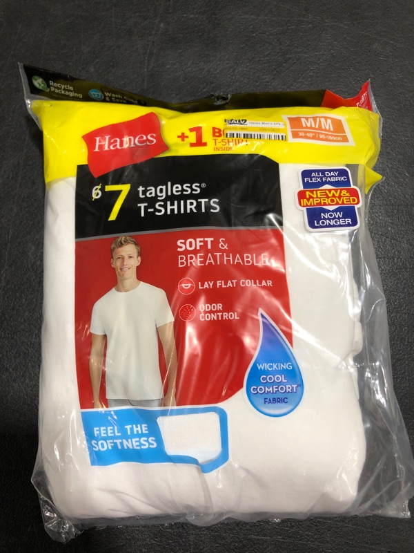 Photo 2 of Hanes Men 7-Pack Crew Neck T-Shirt 2135C7
