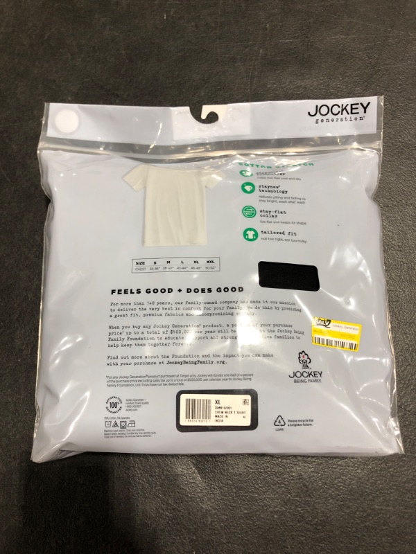 Photo 3 of Jockey Generation™ Men's Stretch Crew Cotton 3pk T-Shirt -. SIZE XL 46-48.
