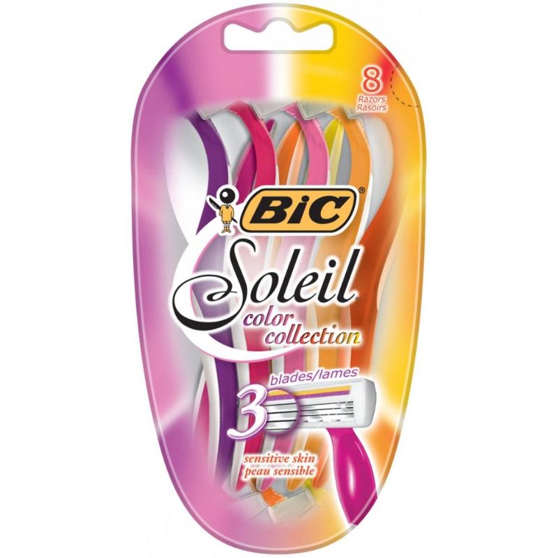 Photo 1 of BIC Soleil Razors, Color Collection - 8 Ct. OPEN PACKAGE. 
